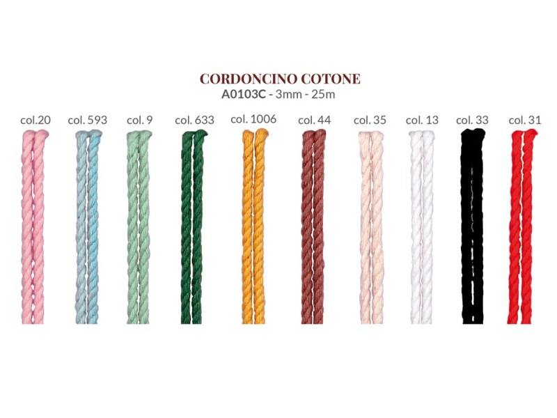 Cordoncino Cotone 3mm